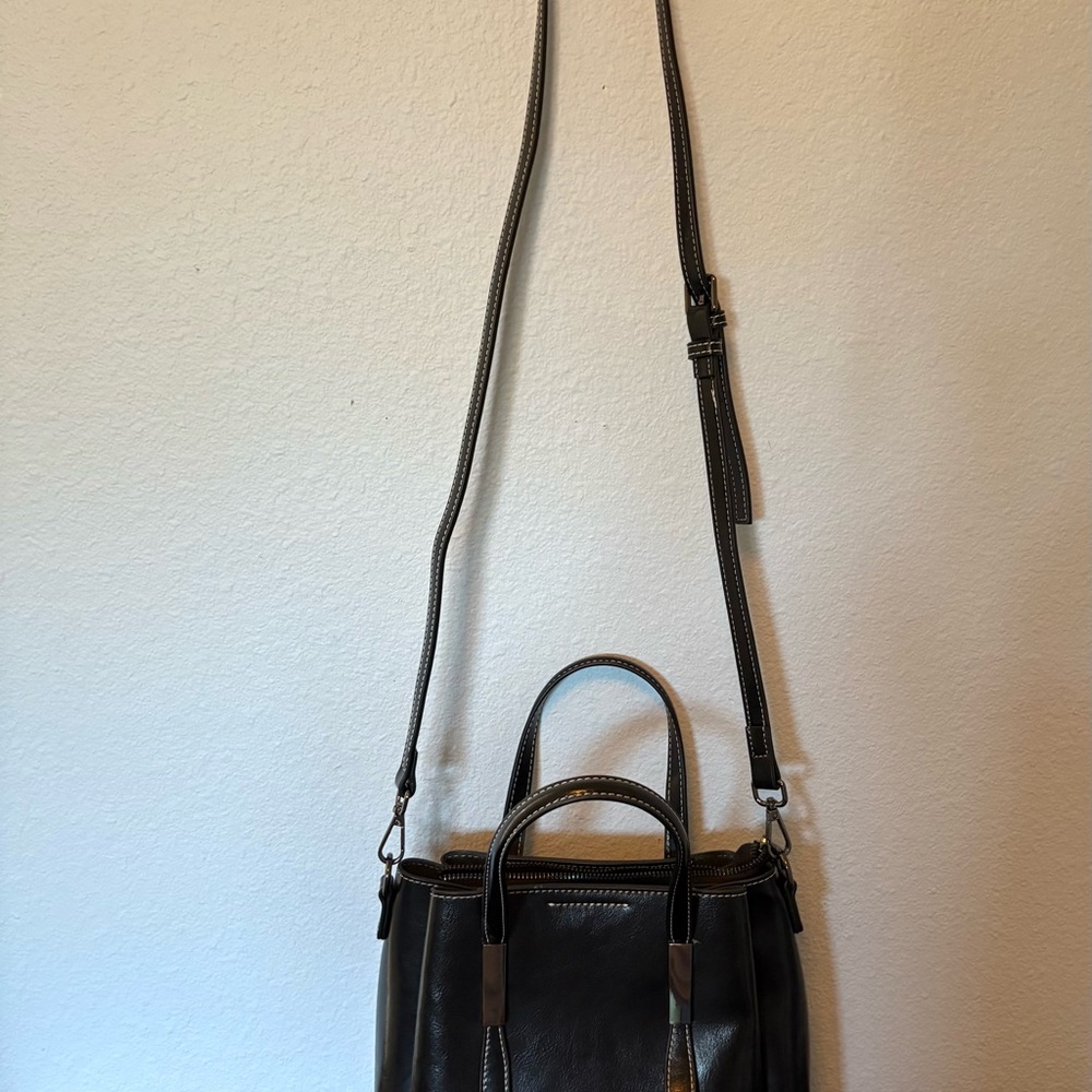 MDBM Esperaza Elegant Black Leather Shoulder Bag